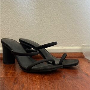 a new day Black Block Heel Sandals